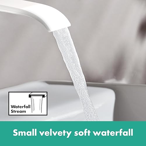 Miniatura 8 de hansgrohe Vivenis 75010821 - Grifo moderno para lavabo de baño de 1 manija y 1 agujero de 6 pulgadas de alto en níquel cepillado