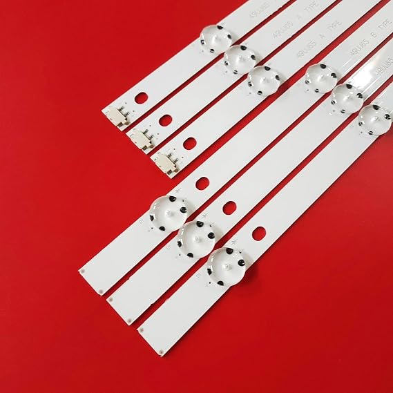 6Pcs/1Set LED Backlight Strip 4+5 Lamps Compatible with LG 49 TV 17Y 49UJ65_A_27LED 49UJ630 49LJ614V 49UJ634V 49UJ670 49UJ651V 49UJ701V