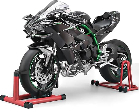 Xiangtat 1/6 Scale Motorcycle Compatible with Kawasaki Ninja H2R Motorcycle Model Kit Die Cast Metal Racing Motorcycles Model for Kawasaki H2R Collectible Model Motorcycles Spray