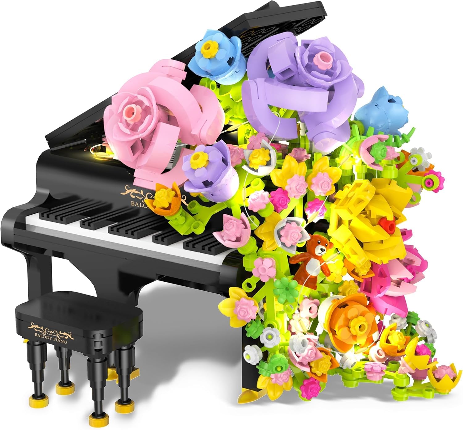 Amazon.com: Piano Flower Bouquet Building Decoration Set