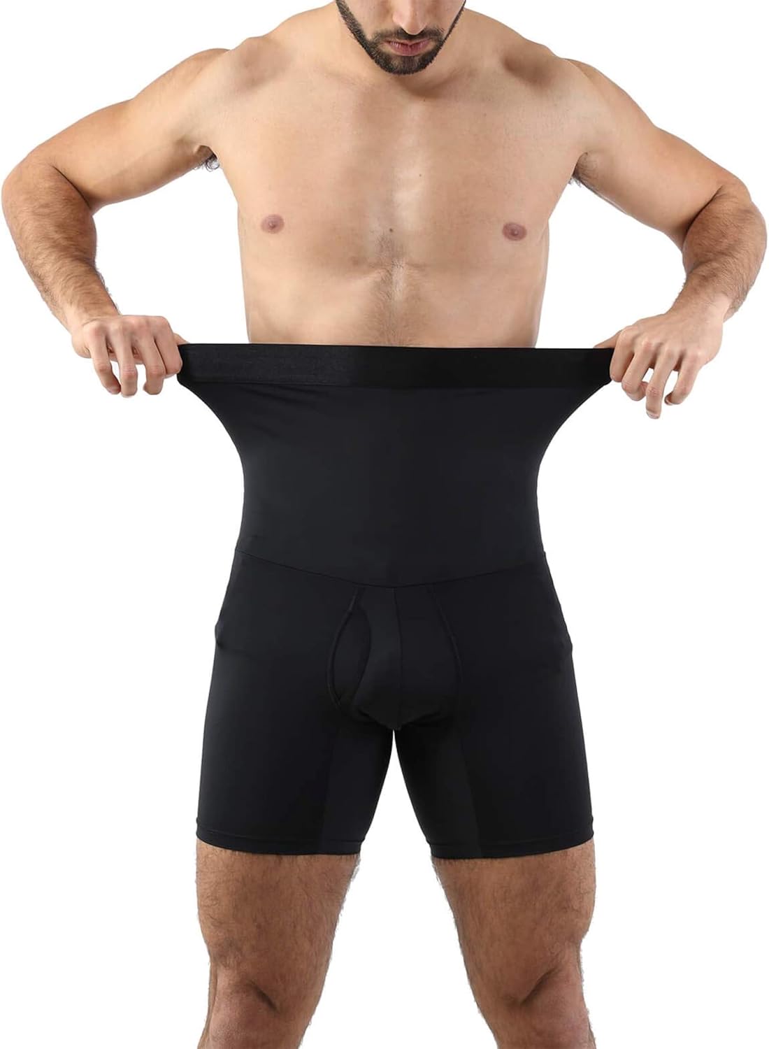 Kewlioo Men's Girdle Compression Shorts with Instant Slimming Effect & Breathable Fabric - High Waist Body Shaper Shorts