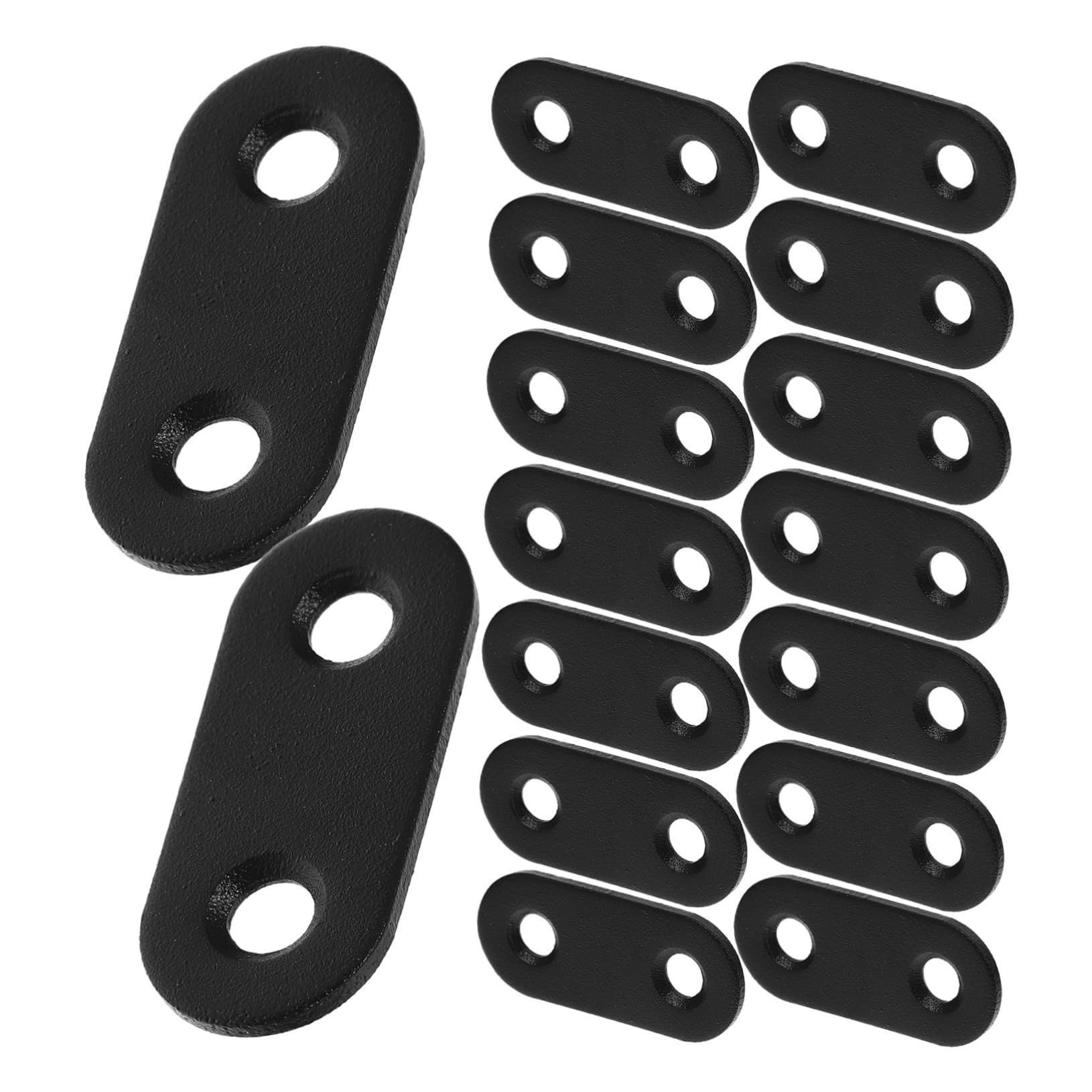Veemoon Metal Plate Holes for Wood 16 Pack Straight Brace Brackets Adjustable Metal Plate Holes Flat Brackets