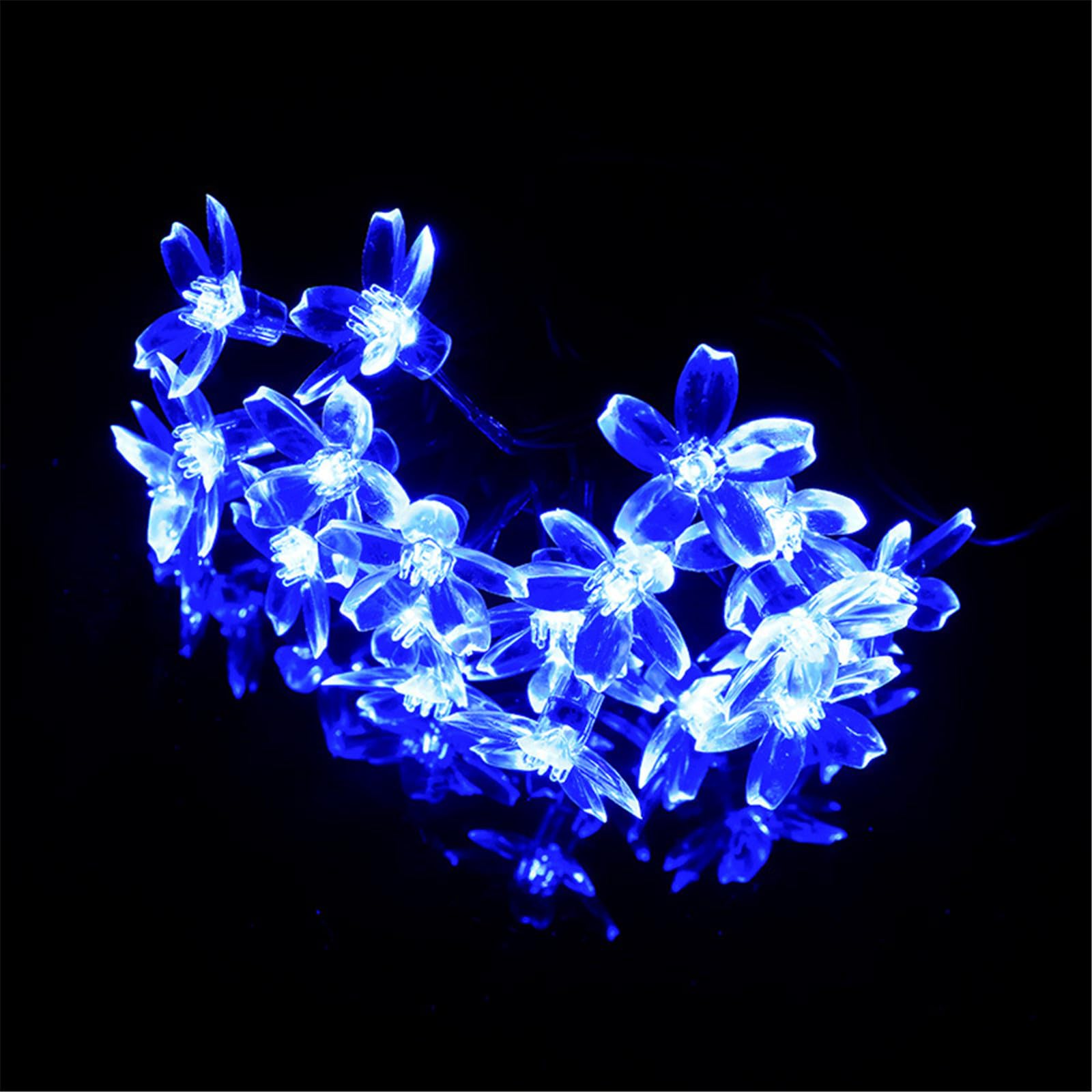 Mateju Solar String Lights Outdoor Garden, 8 Modes Solar Powered LED Fairy Lights with Remote for Indoor Bedroom, Patio, Yard, Party, Wedding, Flowers (Blue,5M/20LED)
