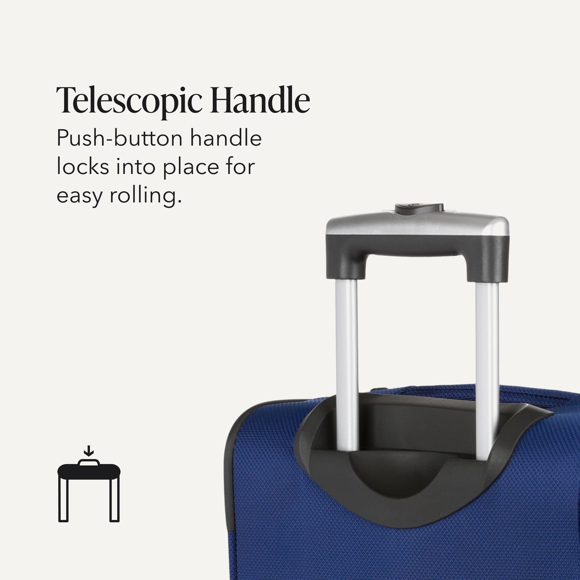 SWISSGEAR Sion Softside Expandable Spinner Luggage Durable Lightweight Travel Suitcase, Blue, 3-Piece Set (Carry-On/Medium/Large) view 8