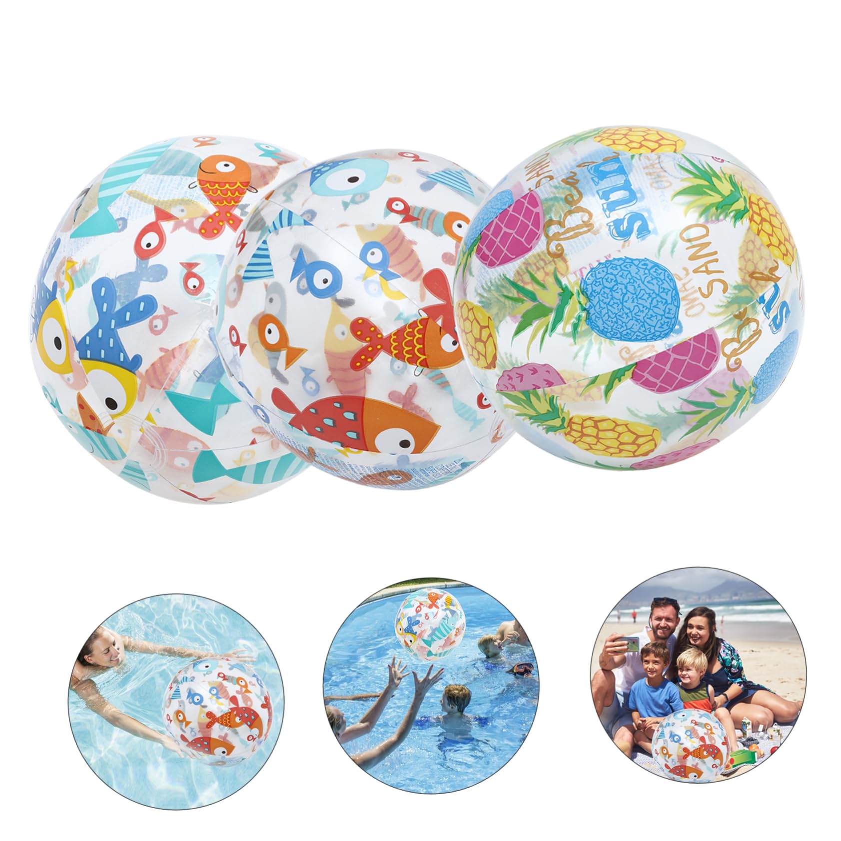 Alasum 9 STK Spielen Im Freien Für Glitzernde Strandbälle Strandspielzeug Für Kleinkinder Lebhafter Strand Wasserball Aufblasen Wasserbälle Für Kinder Aufblasbarer Strand Riesiger Strand