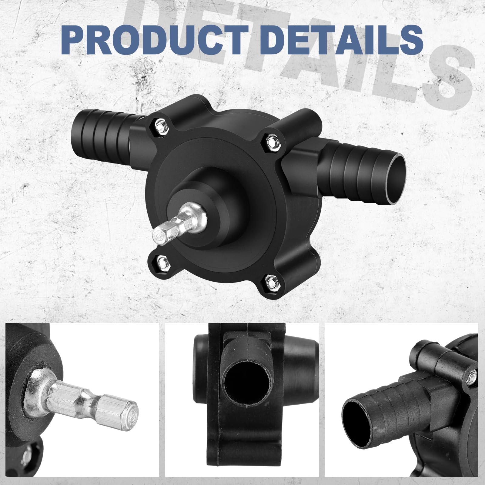 Threlaco 6 Pack Electric Drill Pump Portable Water Transfer Pump, Hand Drill Pump Self-priming Transfer Pump for Water Oil Gasoline Fuel