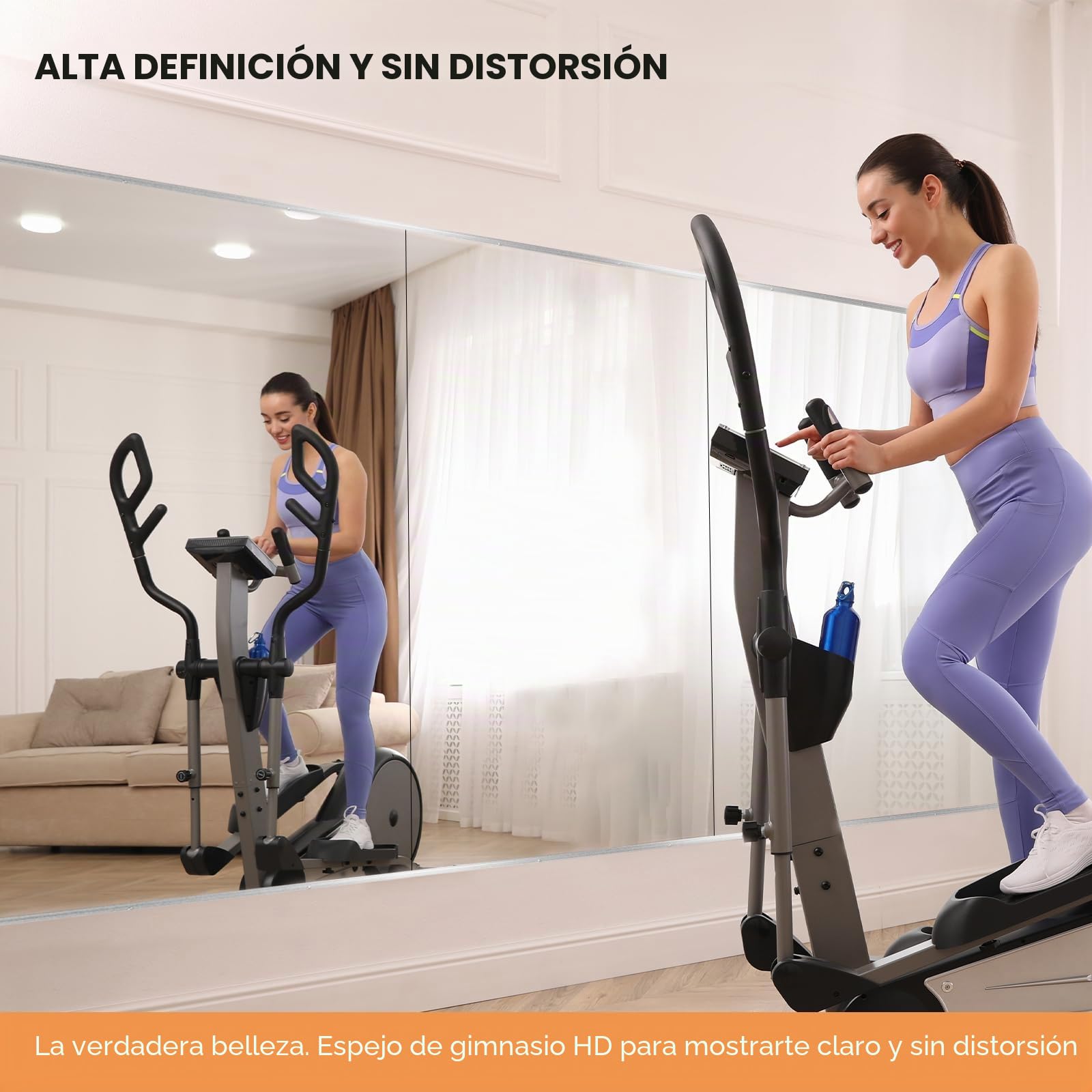 Pertetey - Espejos de Gimnasio para casa, 122 x 61 cm, sin Marco, Gran Espejo de Yoga de Cristal Templado, Espejo de Pared de Longitud Completa para Sala de Deporte, Estudio de Yoga, Dormitorio