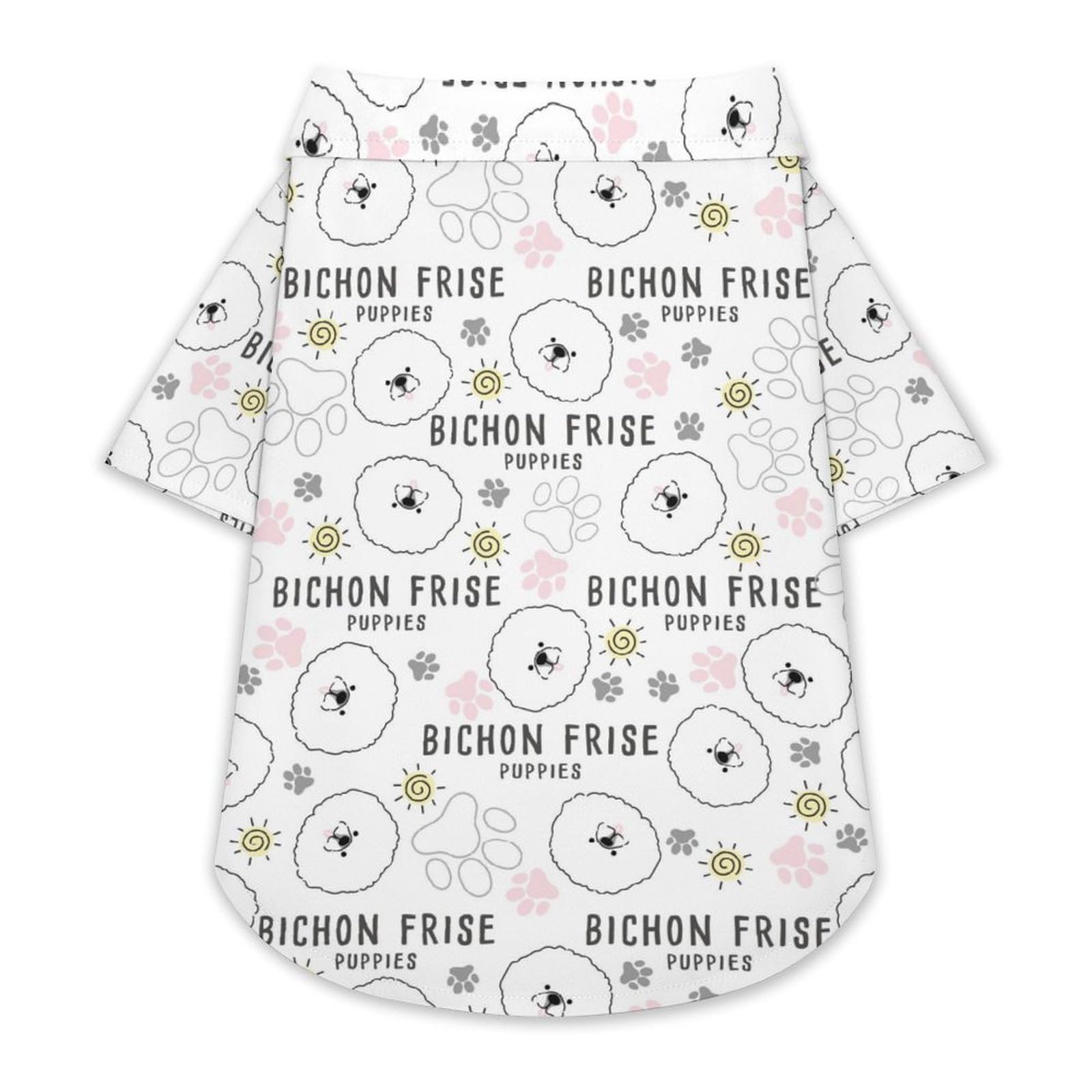 amazon-com-bichon-frise-dog-pattern-print-dog-button-shirt-breathable-pet-shirts-puppy-clothes-outfit-for-small-medium-large-dogs-cats-pet-supplies