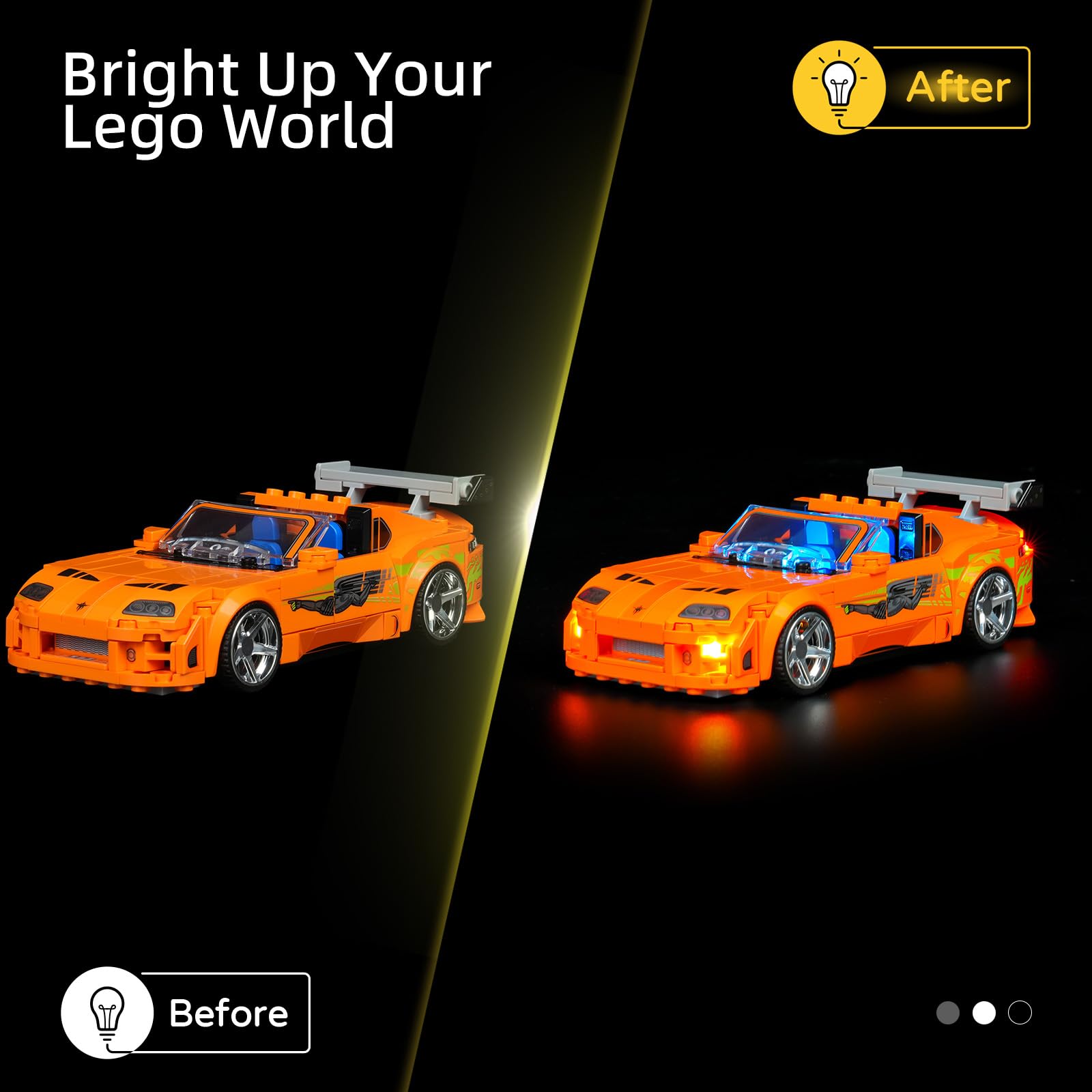 YEABRICKS Luz LED para Lego-77260 Campeões de Velocidade O Rápido