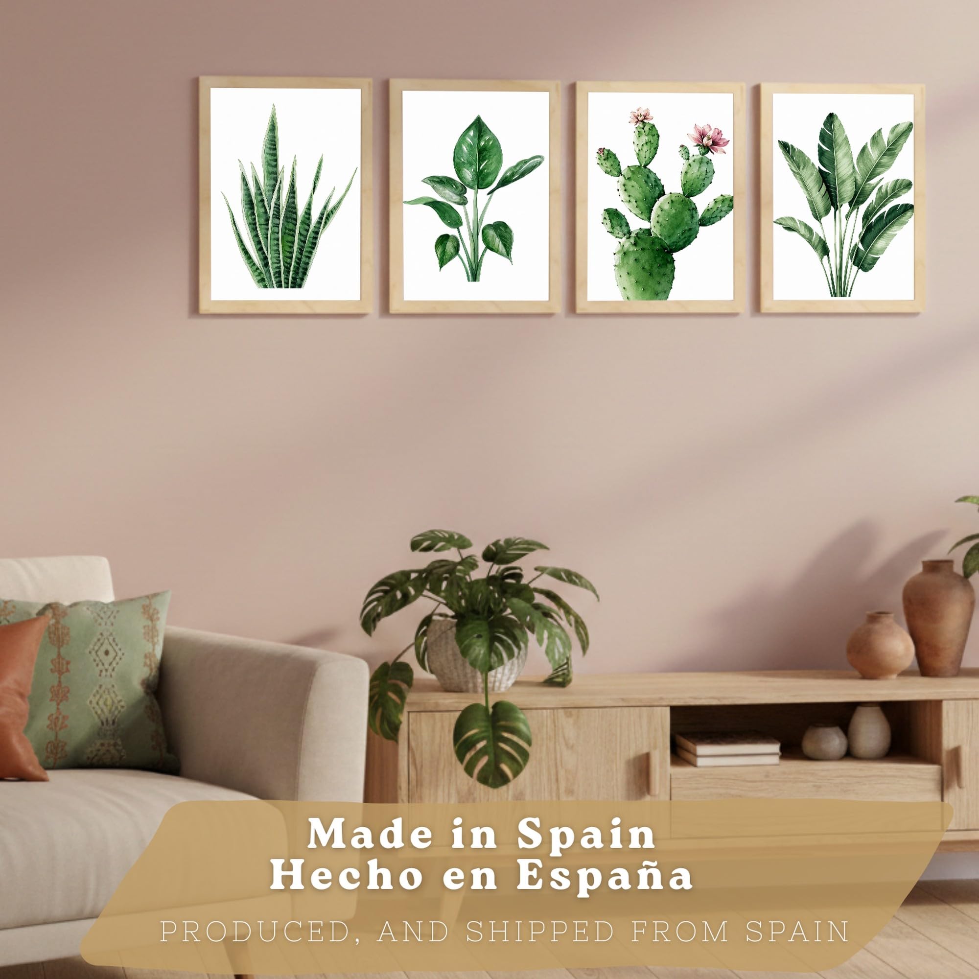 Nacnic Pósters Botánicos Tropicales con Hojas Verdes y Cactus