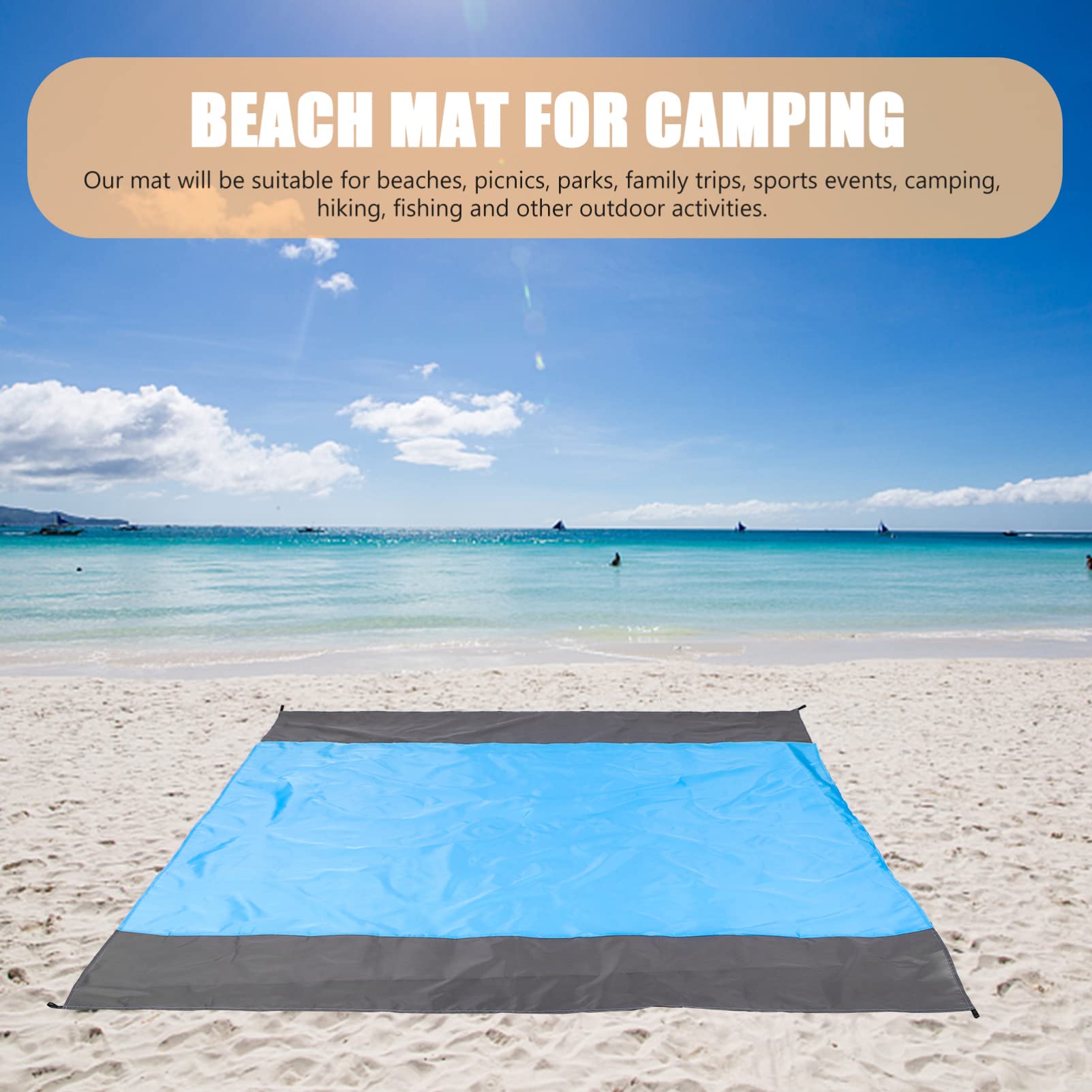 Tappetino da Picnic Pieghevole Grande Coperta da Spiaggia Tappeto per Campeggio Picnic Parchi Escursioni Tasche per Riporre Oggetti