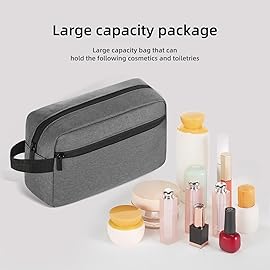Icramsy Travel Toiletry bag Toiletry bag for women men Hanging Cosmetic bag Travel accessories for Women Men (Grey)