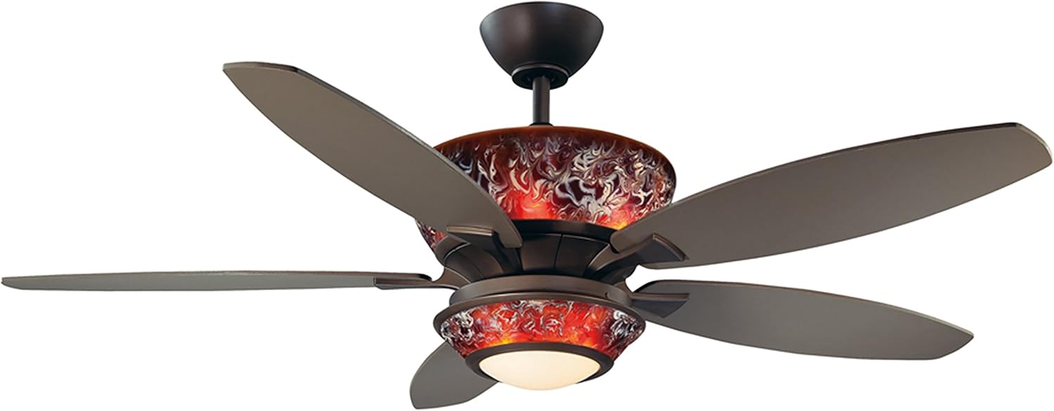 Discount 70% Kendal Lighting AC17452-ORB Mocha 52-Inch Ceiling Fan, Oil Rubbed Bronze Finish Motor with Integrated Mocha Glass Up and Down Lights
