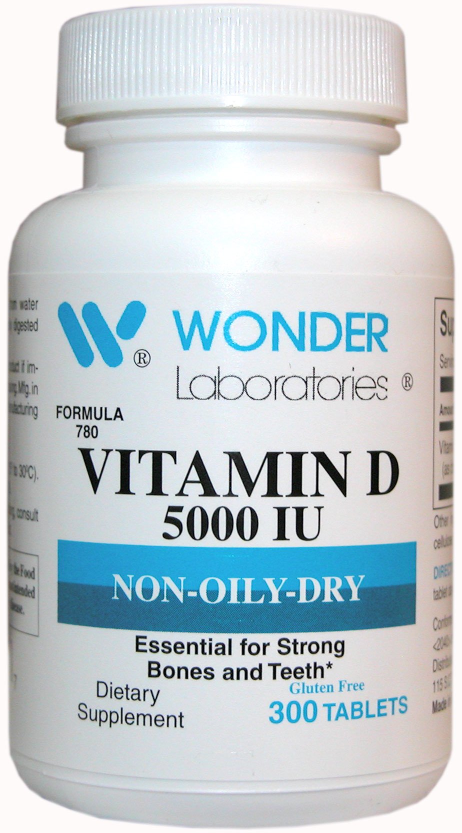 Wonder Laboratories Vitamin D-3 5,000 Iu Dry Vitamin D-3 Nutritionally Supports a Healthy Immune System, Strong Bones, and Teeth