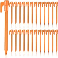 Vista 9 de Paquete de 24 Estacas de Plástico para Tienda de Campaña de 5.7 Pulgadas, Resistentes, Clavijas de Anclaje para Toldo, Estacas de Plástico