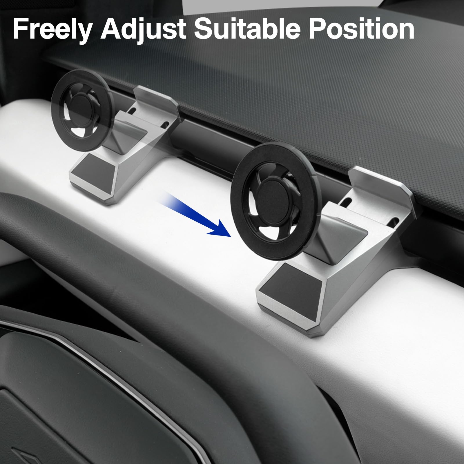 Soporte magnético para teléfono Tesla Cybertruck 2024, soporte ajustable para teléfono para accesorios Cybertruck compatibles con teléfono con anillo magnético
