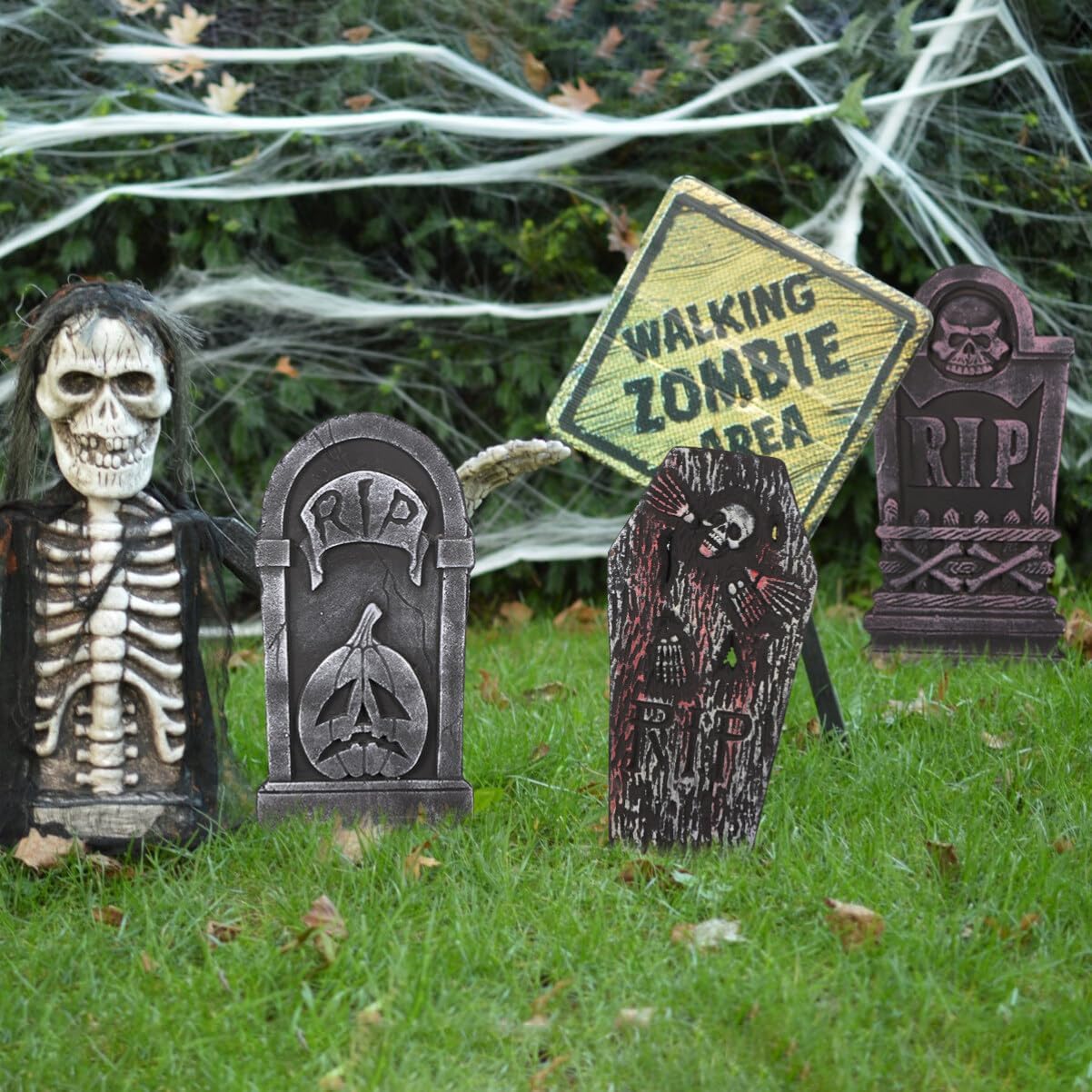 Beavorty Halloween Tombstone Decorations, Graveyard Tombstones, Halloween Foam Graveyard Tombstone for Decoration 5PCS