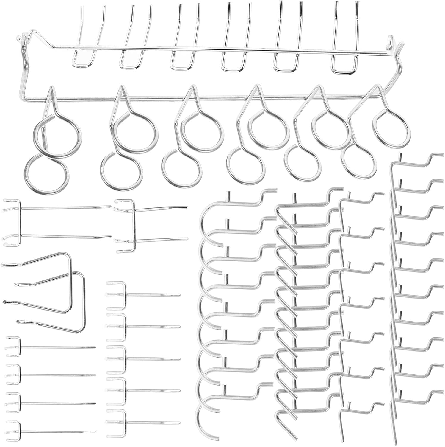 Milisten Heavy Duty Utility Hooks Set for Hanging Clothes and Hats, Metal Multi-Size Door Hanger Hooks, Convenient Wall Storage for Office and Bathroom Organization