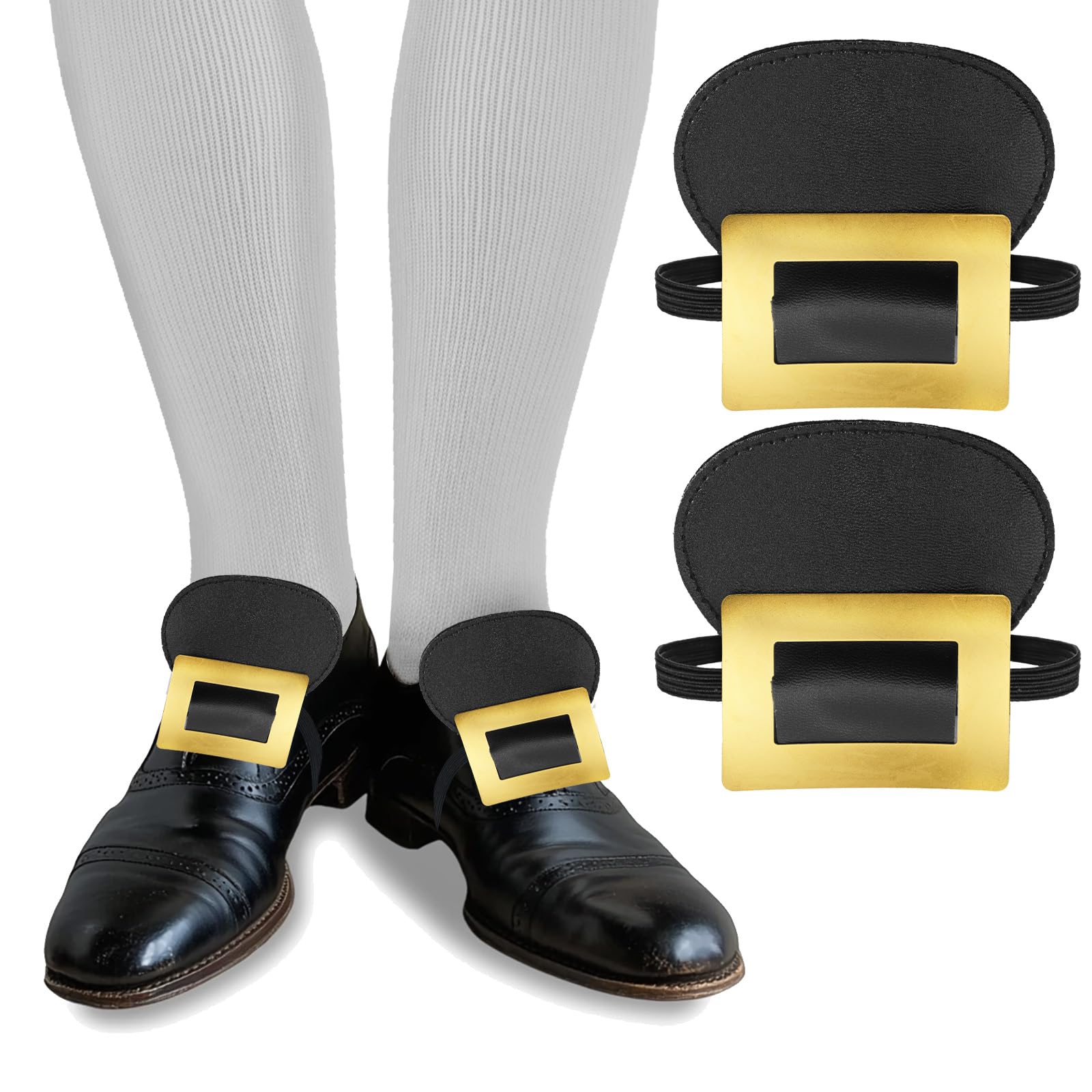 Colonial Shoe Buckle - Perfect Historical Shoe Buckles Costume Accessory for Pilgrim and Fancy Dress, Historical Dress Up Accessories