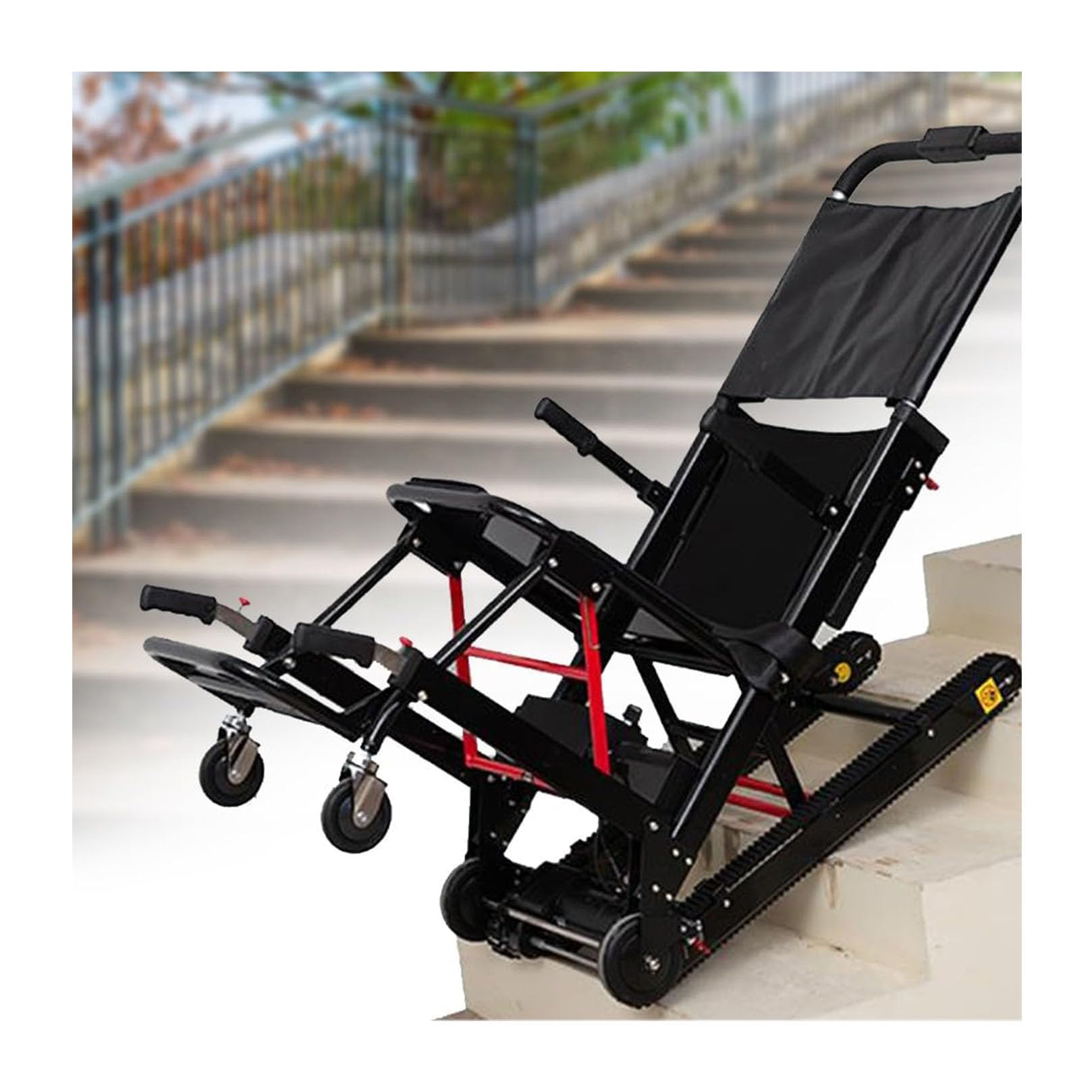 Montascale portatile senza installazione per disabili,Montascale Elettrico a Cingoli Pieghevole,Progettato per i vecchi corridoi Può essere utilizzato il 99% di tutti i corridoi,Carico 175Kg