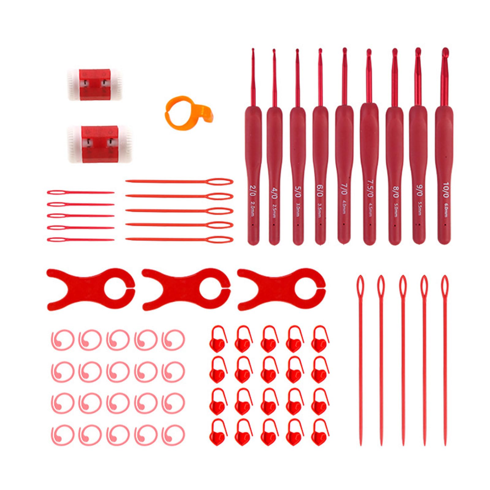 Agujas de ganchillo ergonómicas HINAYOSAN para tejer sin dolor de manos 6