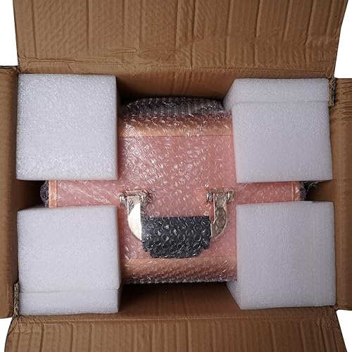 Miniatura 7 de TFCFL Maleta de maquillaje de 3 niveles, estuche de tren cosmético sobre ruedas, estuche de viaje de aluminio grande con cerradura para