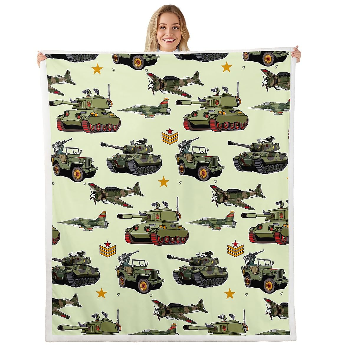 Couverture de guerre Manfei polaire haut de gamme douce pour lit enfant