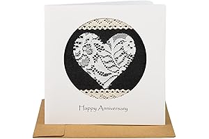 Handmade Lace 13th Wedding Anniversary Card for Her Him