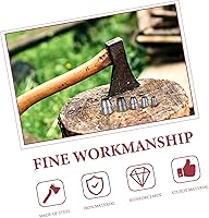 Vista 4 de Cabilock Martillo redondo de metal para mango de hacha mango martillo redondo fácil de instalar para trabajadores de la construcción