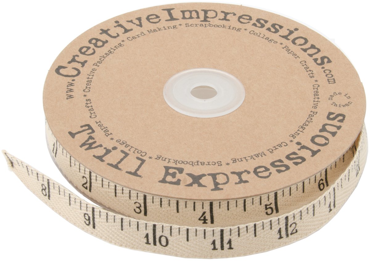 CREATIVE IMPRESSIONSPrinted Twill Antique Ruler, 25-Yard
