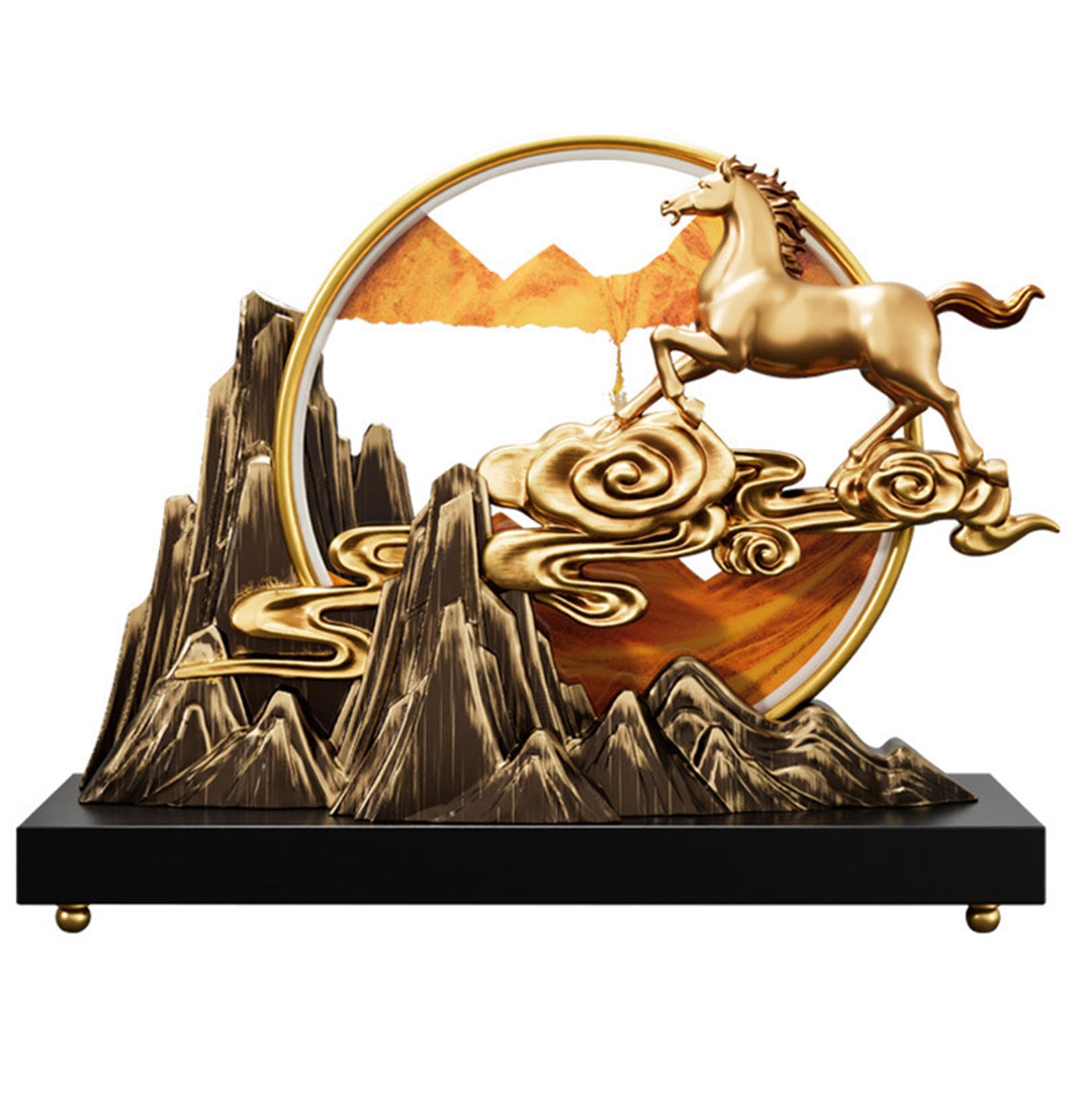 Horse Statue, Small Figurine Chinese New Year, Feng Shui Office Desk Decor