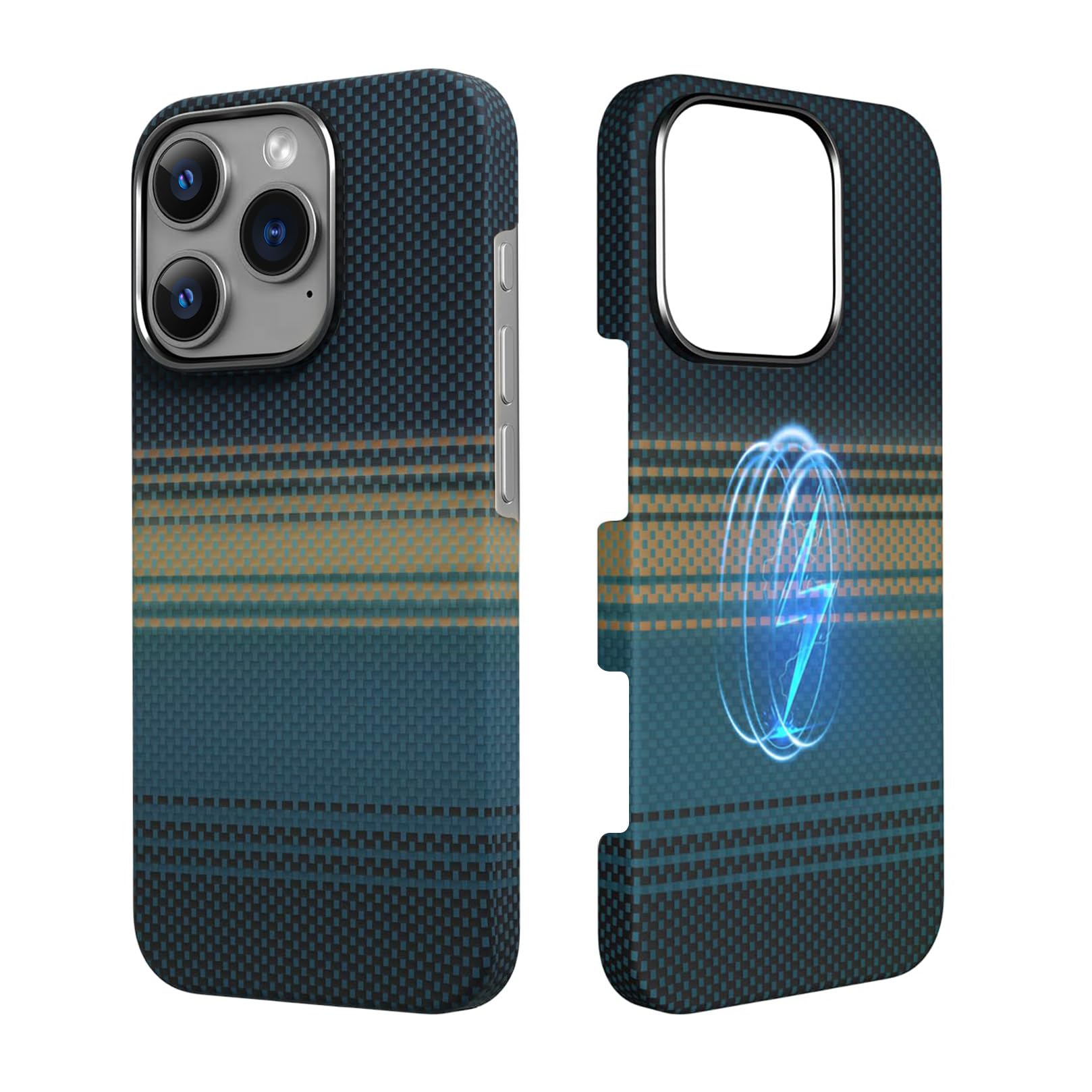 Ghyivktc Real Aramid Fiber Case for iPhone 16 Pro [6.3 inch] Compatible with MagSafe,600D Aramid Weave,Thin & Light Cover with a Caseless Feel,Carbon