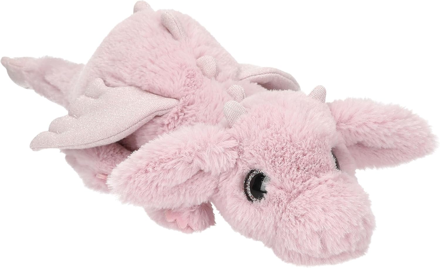 Depesche 14182 Snukis Cuddly Toy Dragon in Pink with Soft Fur and Pink Glitter Eyes Approx. 50 cm Plush Toy
