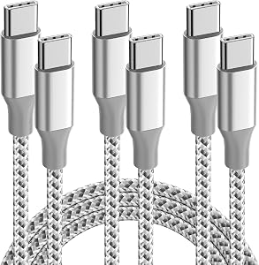 USB C Cable 3 Pack10 FT USB C to USB C Cable 60W Type C Charger Nylon Braided Compatible with iPhone 17/16 Pro/15 Pro/Plus/Max/iPad and More