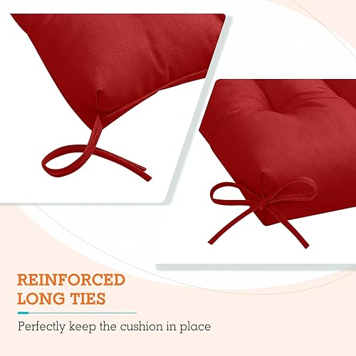 Miniatura 2 de EAGLE PEAK Juego de 2 cojines copetudos para silla de patio con respaldo alto para exteriores e interiores, 46 x 22 pulgadas, color beige