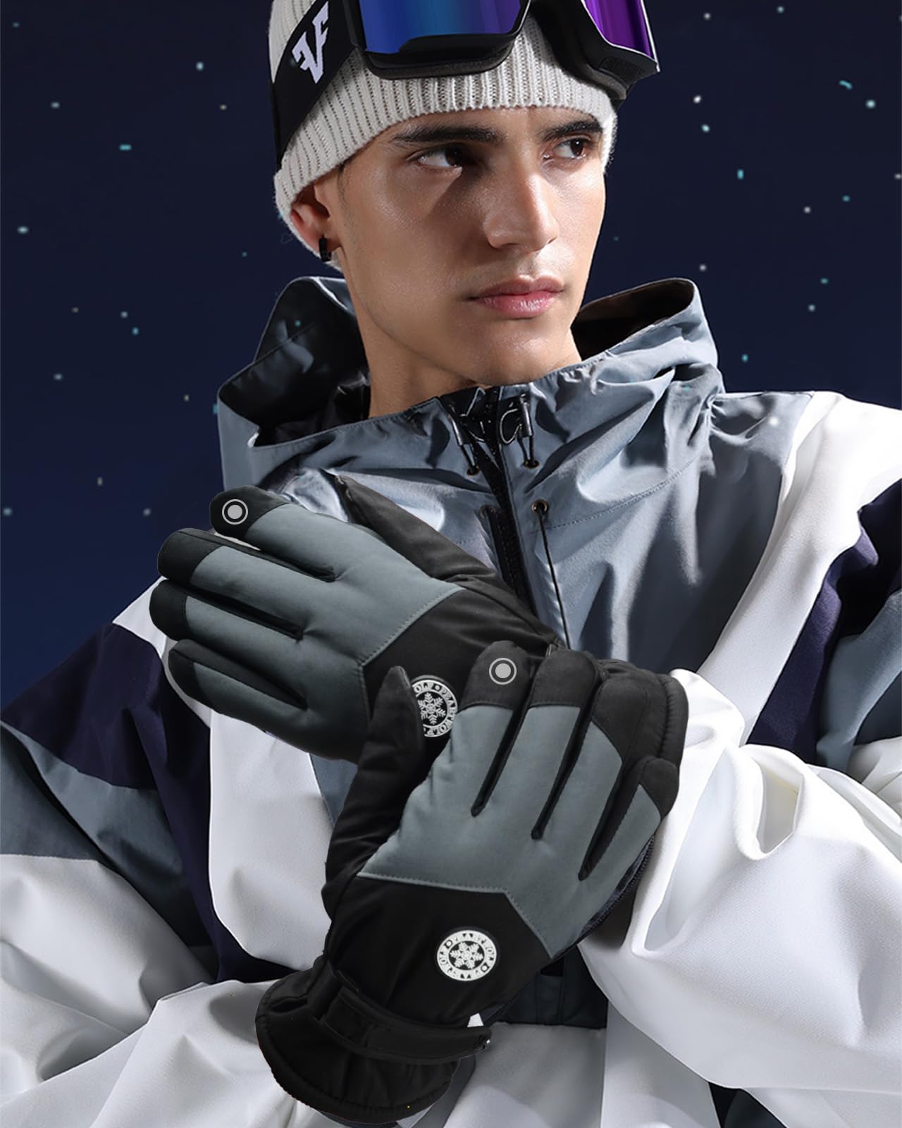 Gants De Ski Femme Andiker - Chauds, Imperméables Et Écran Tactile Pour Sports D'Hiver