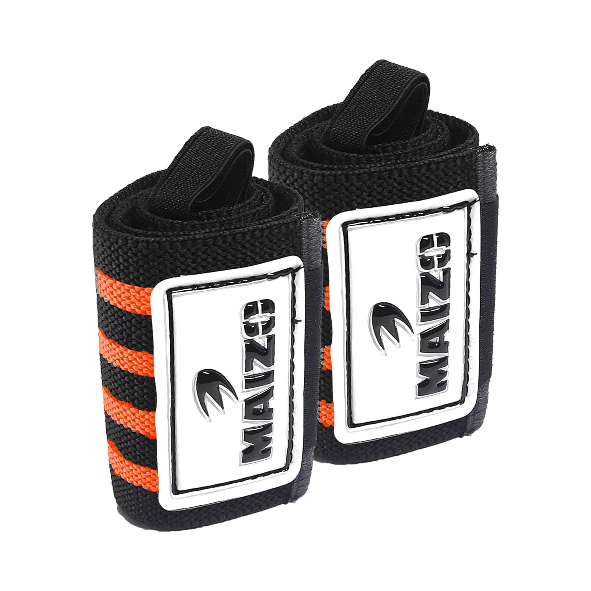 Maizo Professional Wrist Band with Thumb Loop Strap, Wrist Support for Workout, Sports & Fitness, Gym Accessories for Men & Women (Orange Black)-image-40
