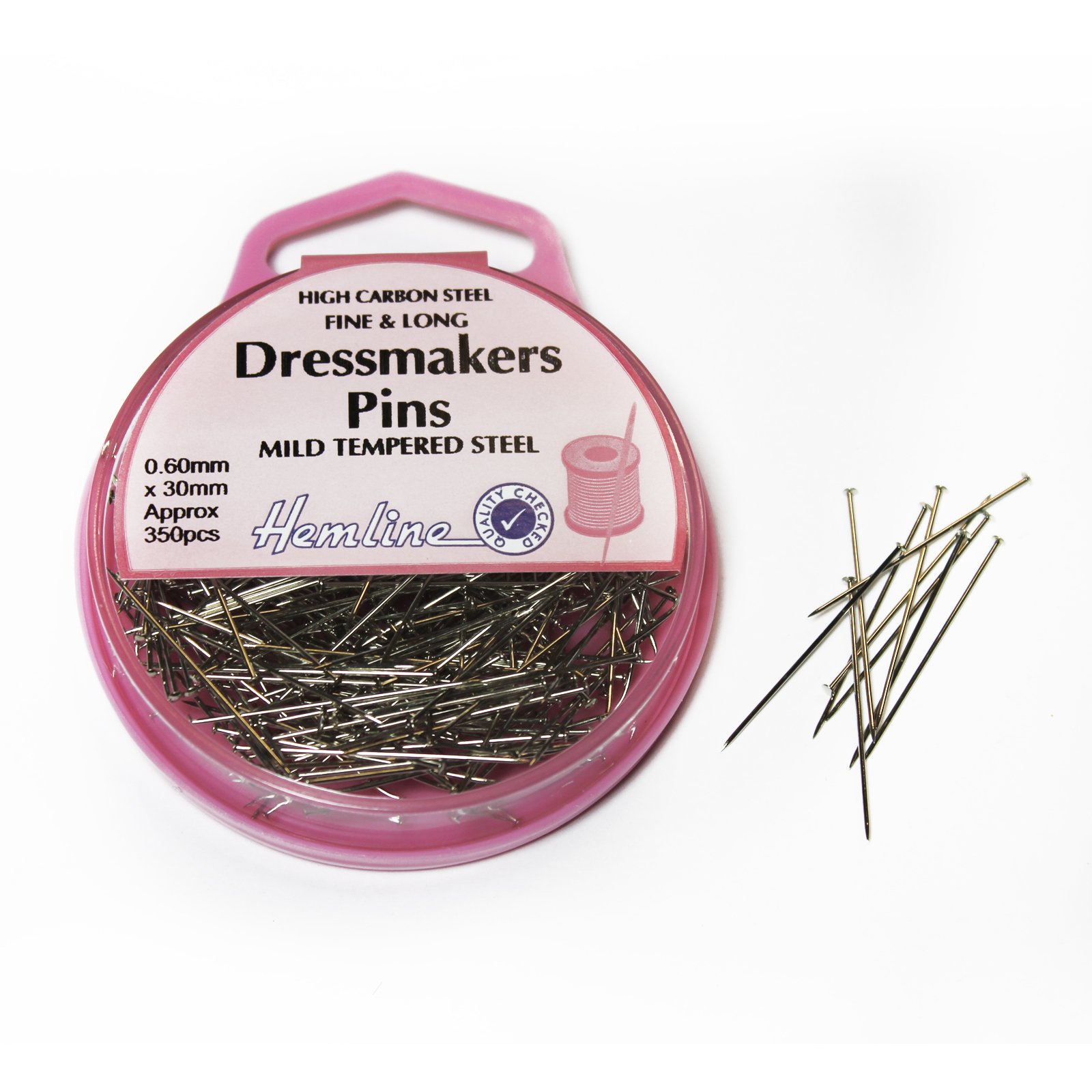 350 x Hemline Dressmakers Pins 0.60mm x 30mm