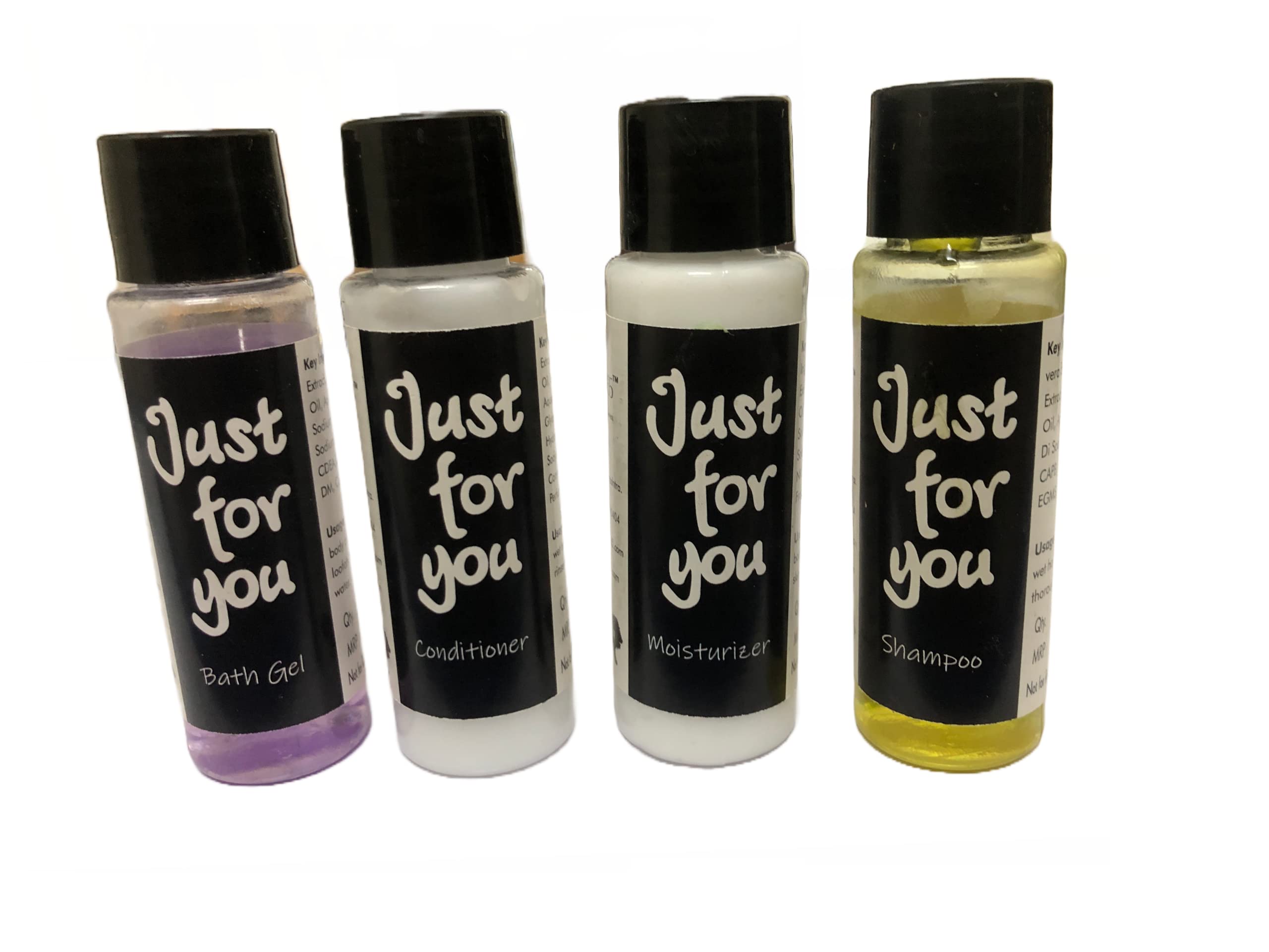 Just For You 4-in-1 Lavender Bath Gel, Lemongass Shampoo, Conditioner & Moisturizer | Hotel Amenities & Toiletries Kit for Guests, 30ml (Pack of 100)-image-25