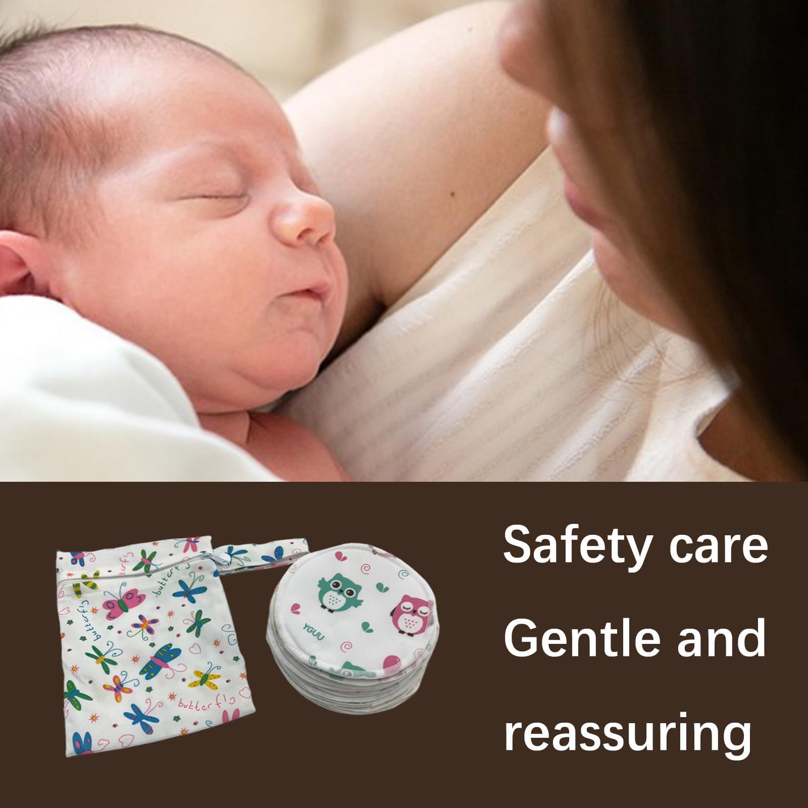 Paquete de 14 almohadillas de lactancia reutilizables, lavables, esenciales para la lactancia, imprescindibles para recién nacidos y niñas, esenciales posparto para mamá, súper suaves y