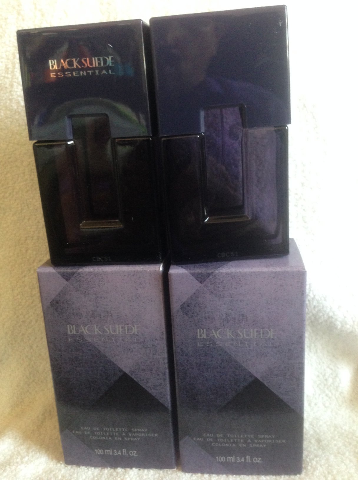 2 Avon Black Suede Essential Eau de Toilette Spray
