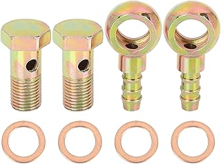 X AUTOHAUX 2 Satz Hohlschraube Unterlegscheibe Kit Metall mit 12mm Durchm. für Motorradauto