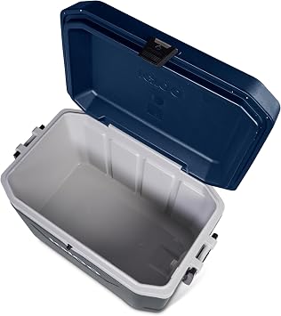 Igloo Maxcold 54 Passive Cool Box High-Quality Thermal Box 51 Litres Grey Insulated Container for Camping and Leisure