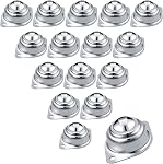 32Pcs Roller Ball Transfer Bearing, 1 Inch Carbon Steel Ball Casters, Mounted Round Balls Transfer Unit Universal for Conveyor, Roller Stand, Furniture, Transmission, Trolley Screw