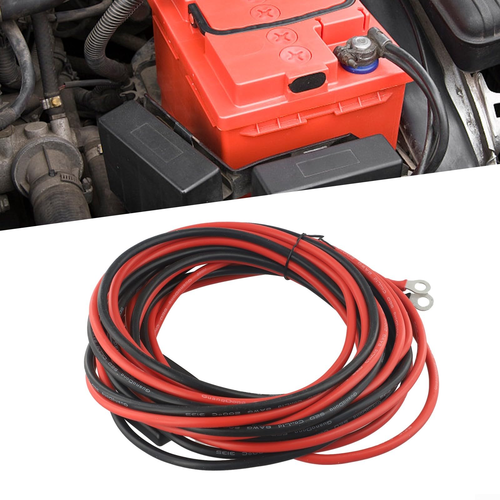 Connecteur de batterie 50 A à connexion rapide 12 V 6 m Câble de batterie à connexion rapide pour voiture, camping-car, caravane, bateau (6 m)