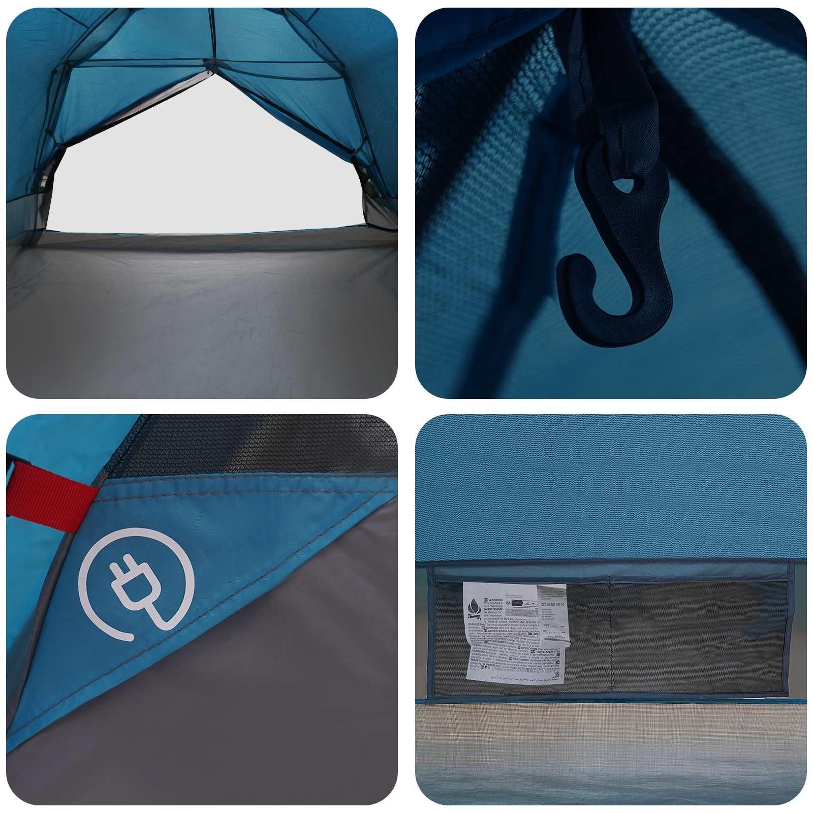 Tenda da trekking 2 posti grigio e arancione