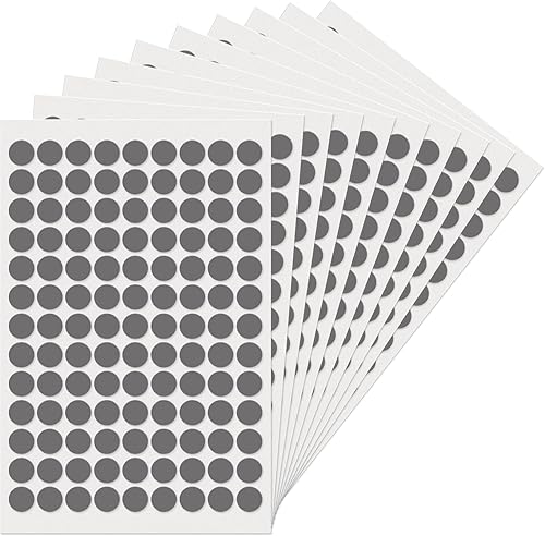 Calcomanías de puntos (paquete de 10) 1170 piezas redondas de colores, etiquetas de codificación de colores para oficina, aula, actividades de niños