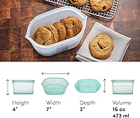 Vista 26 de Zip Top - Contenedores reutilizables de silicón 100 % platino