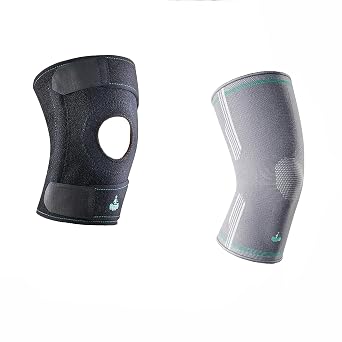 OPPO Knee Pain Relief Bundle RK102 Knee Brace & 2321 Compression Sleeve L