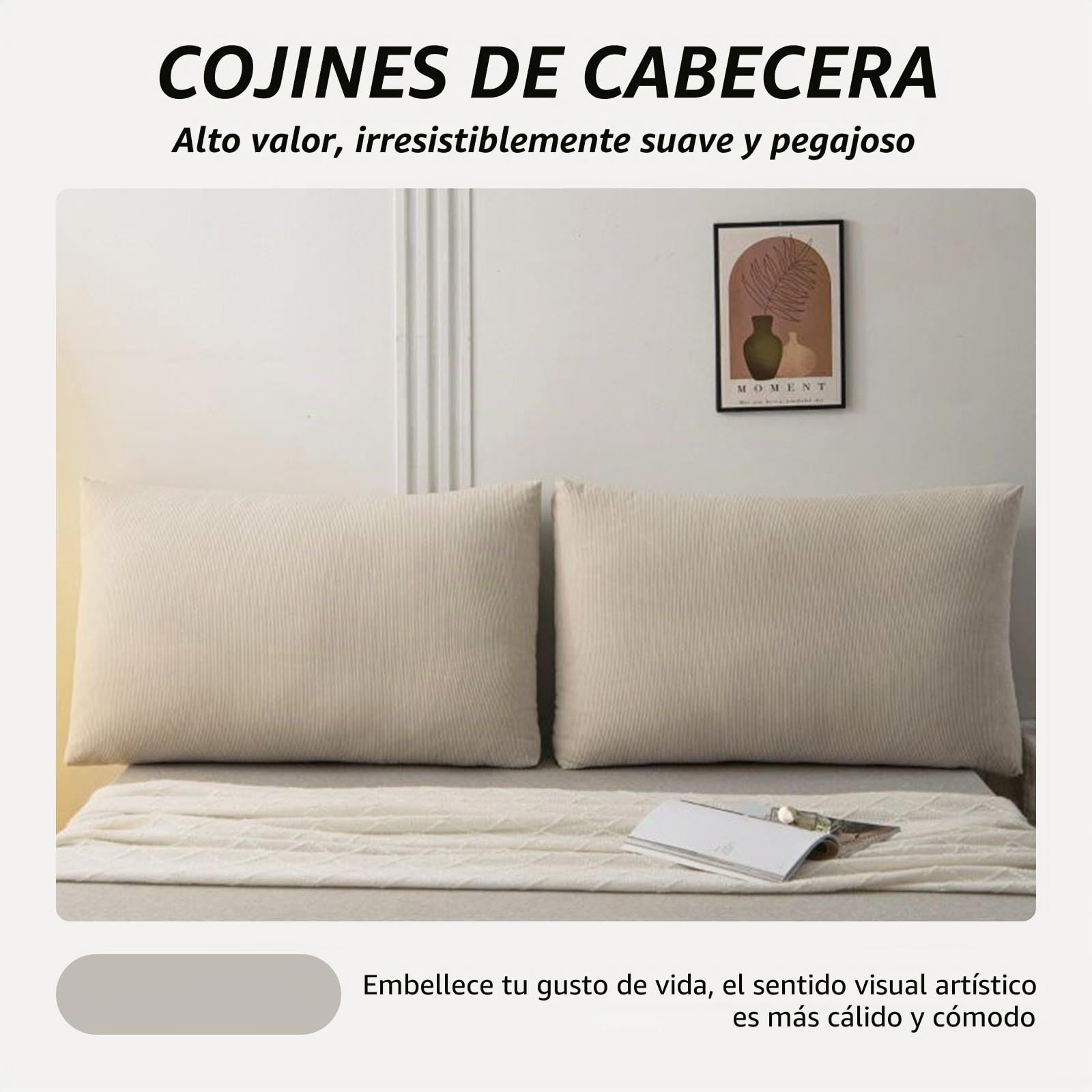 Almohada Respaldo Cama Cojin Cama Respaldo、Cojin Lumbar Sofa、CojíN Lumbar Cama、Cojin De Lectura para Cama、Respaldo Cama(#6,60x58x18cm1pcs)